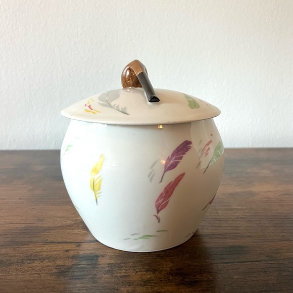 VINTAGE Raynaud Limoges 🇫🇷 Porcelain Dure Cigar and Feather Jar *RARE* - Picture 3 of 10